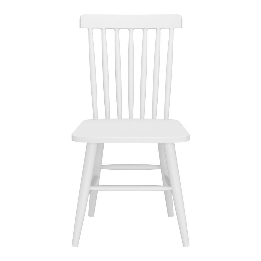 Set of Two Black Aluminum Slat Back Dining Side Chairs