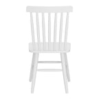 Set of Two Black Aluminum Slat Back Dining Side Chairs