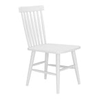 Set of Two Black Aluminum Slat Back Dining Side Chairs