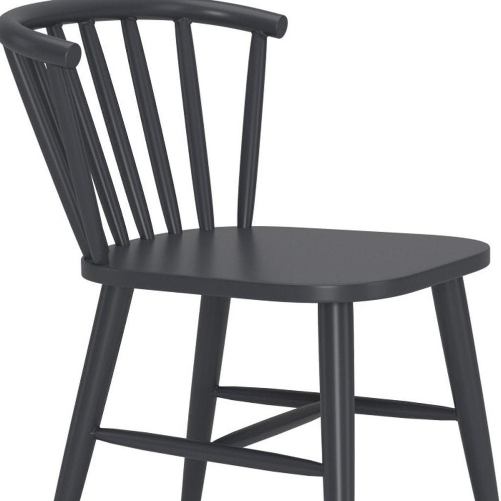Black Aluminum Windsor Back Dining Side Chair