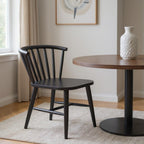 Black Aluminum Windsor Back Dining Side Chair