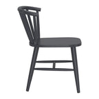 Black Aluminum Windsor Back Dining Side Chair