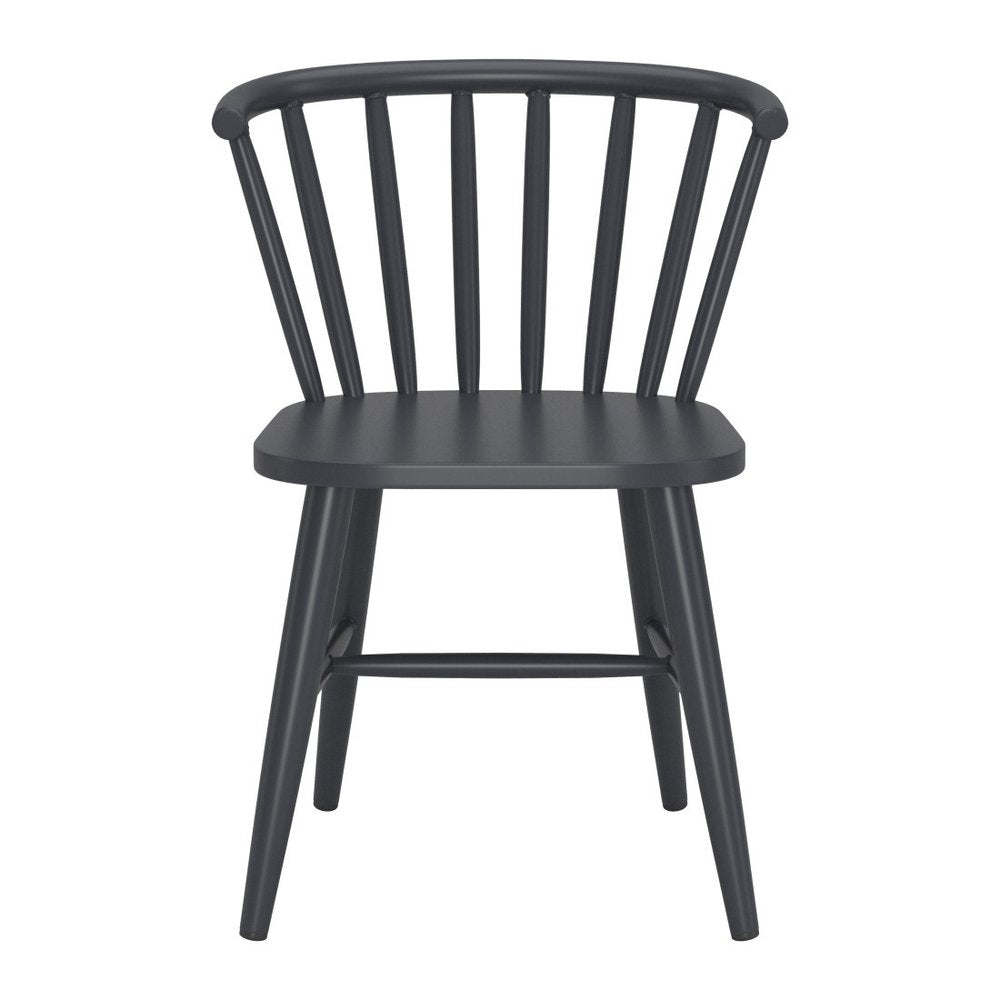 Black Aluminum Windsor Back Dining Side Chair