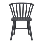 Black Aluminum Windsor Back Dining Side Chair