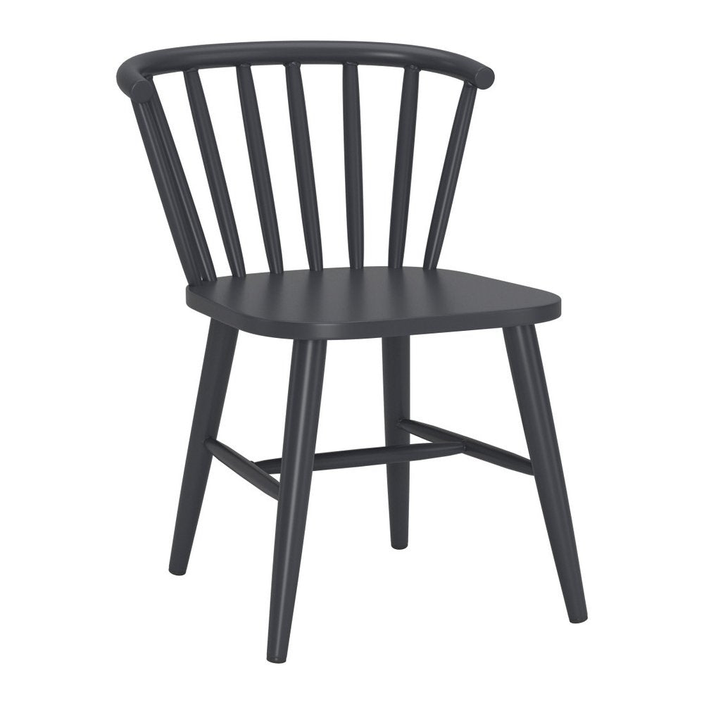 Black Aluminum Windsor Back Dining Side Chair