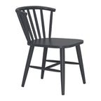 Black Aluminum Windsor Back Dining Side Chair