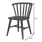 Black Aluminum Windsor Back Dining Side Chair