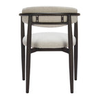 White And Black Aluminum Open Back Dining Arm Chair
