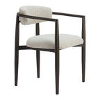 White And Black Aluminum Open Back Dining Arm Chair