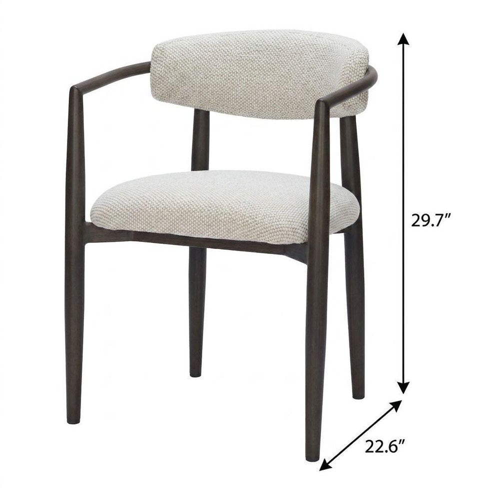 White And Black Aluminum Open Back Dining Arm Chair