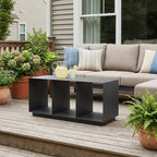 36" Charcoal Aluminum Outdoor Coffee Table