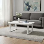 43" White Aluminum Outdoor Coffee Table