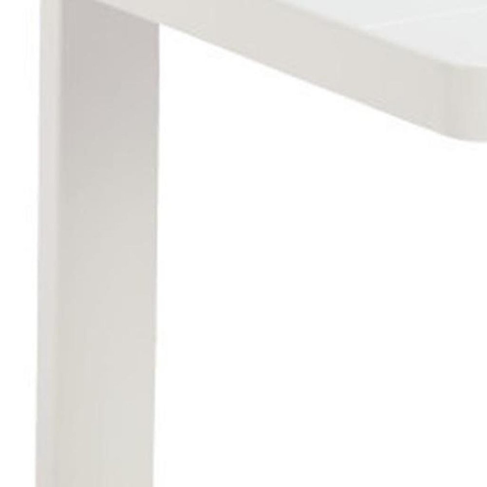 43" White Aluminum Outdoor Coffee Table
