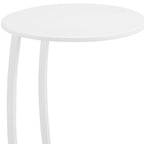 20" White Aluminum Round Outdoor Side Table