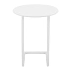 20" White Aluminum Round Outdoor Side Table
