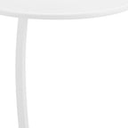 20" White Aluminum Round Outdoor Side Table