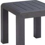 23" Black Aluminum Square Outdoor Side Table
