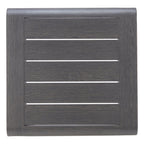 23" Black Aluminum Square Outdoor Side Table