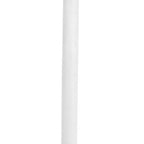 24" White Wood and Steel Rounded Bar Table
