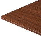 24" Brown and Black Wood and Steel Square Bar Table