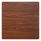 24" Brown and Black Wood and Steel Square Bar Table