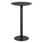 24" Black Wood and Steel Rounded Bar Table