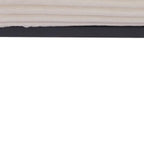 55" Cream and Black Corduroy and Steel Upholstered Bench