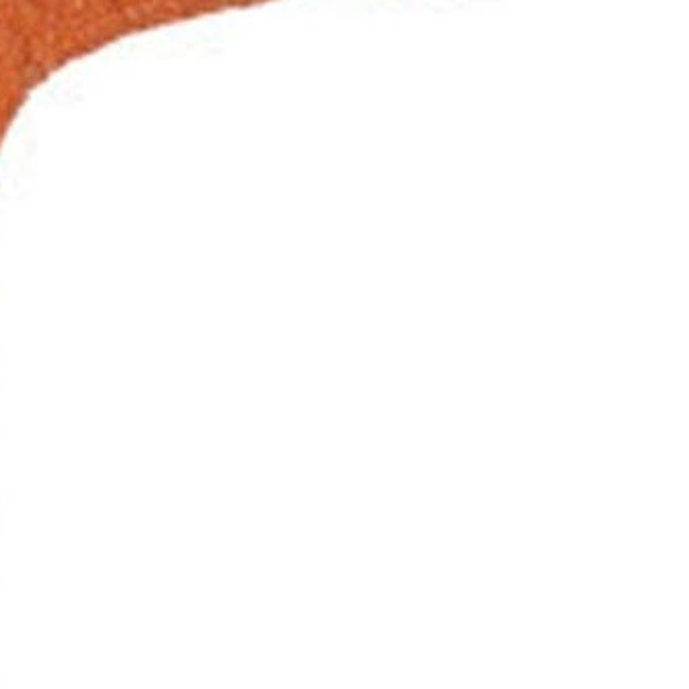 50" Orange Fabric Abstract Curvy Upholstered Bench