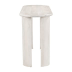 58" White Solid Wood Oval Console Table