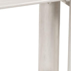 58" White Solid Wood Oval Console Table