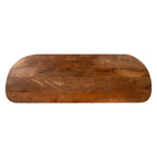 48" Brown Solid Wood Half Circle Console Table