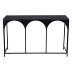 50" Black Steel Frame Console Table