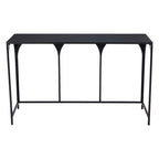 50" Black Steel Frame Console Table
