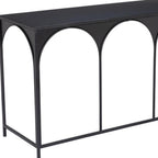50" Black Steel Frame Console Table