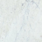 54" White and Black Genuine Marble and Steel Frame Console Table With Two Shelves