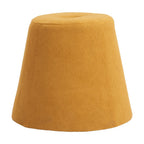 19" Red Upholstered Pouf Round Cone Ottoman