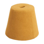 19" Red Upholstered Pouf Round Cone Ottoman