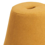 19" Red Upholstered Pouf Round Cone Ottoman