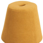 19" Red Upholstered Pouf Round Cone Ottoman