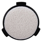 15" Gray and Black Upholstery Round Ottoman