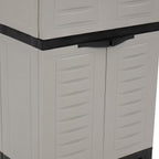 24" Gray Plastic Accent Cabinet With Two Doors And One Drawer