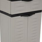 24" Gray Plastic Accent Cabinet With Two Doors And One Drawer