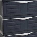 23" Charcoal Heavy Duty Plastic Cabinet With Three Drawers