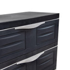 23" Charcoal Heavy Duty Plastic Cabinet With Three Drawers