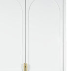 71" White Steel Pantry Or Storage Closet With Arched Panel Doors