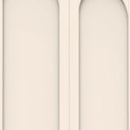 71" Cream Stainless Steel Locking Pantry Or Storage Closet With Arched Panel Doors