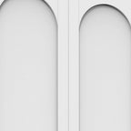 61" Black Stainless Steel Pantry Or Storage Closet With Arched Panel Doors