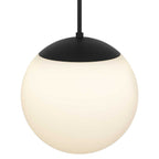 Black And White Frosted LED Dimmable Outdoor Hanging Light With Black Shades