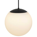 Black And White Frosted LED Dimmable Outdoor Hanging Light With Black Shades
