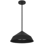 Black Frosted LED Dimmable Outdoor Hanging Light With Black Shades